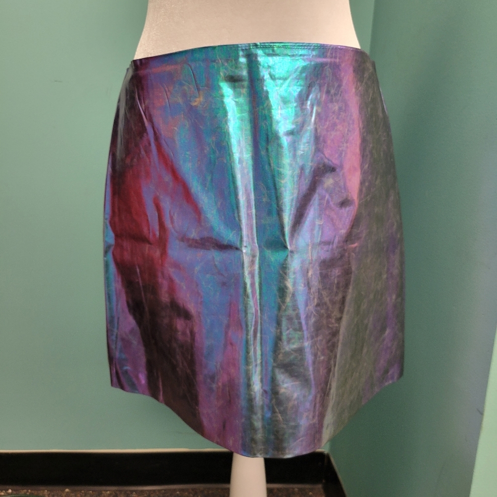 Forever 21 Multicolored Chrome Skirt (L)